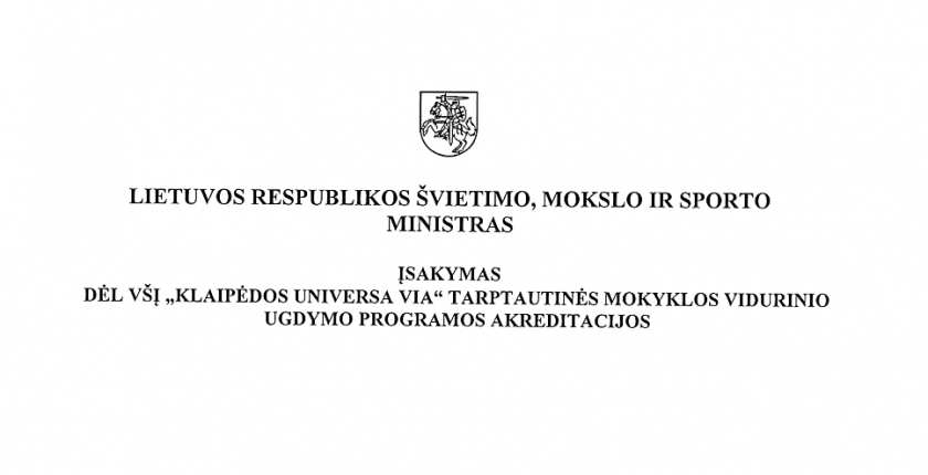 Vidurinio ugdymo programos akreditacija